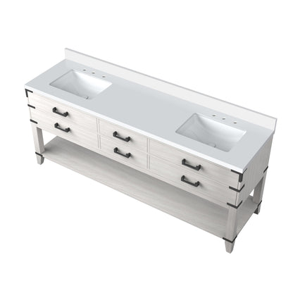 Norwalk 80 in W x 22 in D White Oak Double Bath Vanity