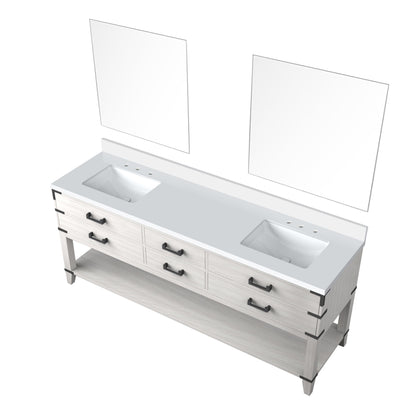 Norwalk 80 in W x 22 in D White Oak Double Bath Vanity