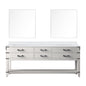 Norwalk 80 in W x 22 in D White Oak Double Bath Vanity