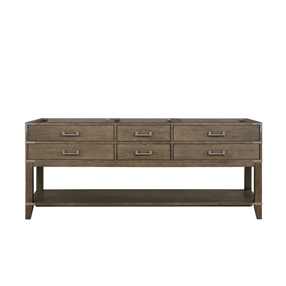 Norwalk 80 in W x 22 in D Grey Oak Double Bath Vanity