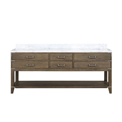 Norwalk 80 in W x 22 in D Grey Oak Double Bath Vanity