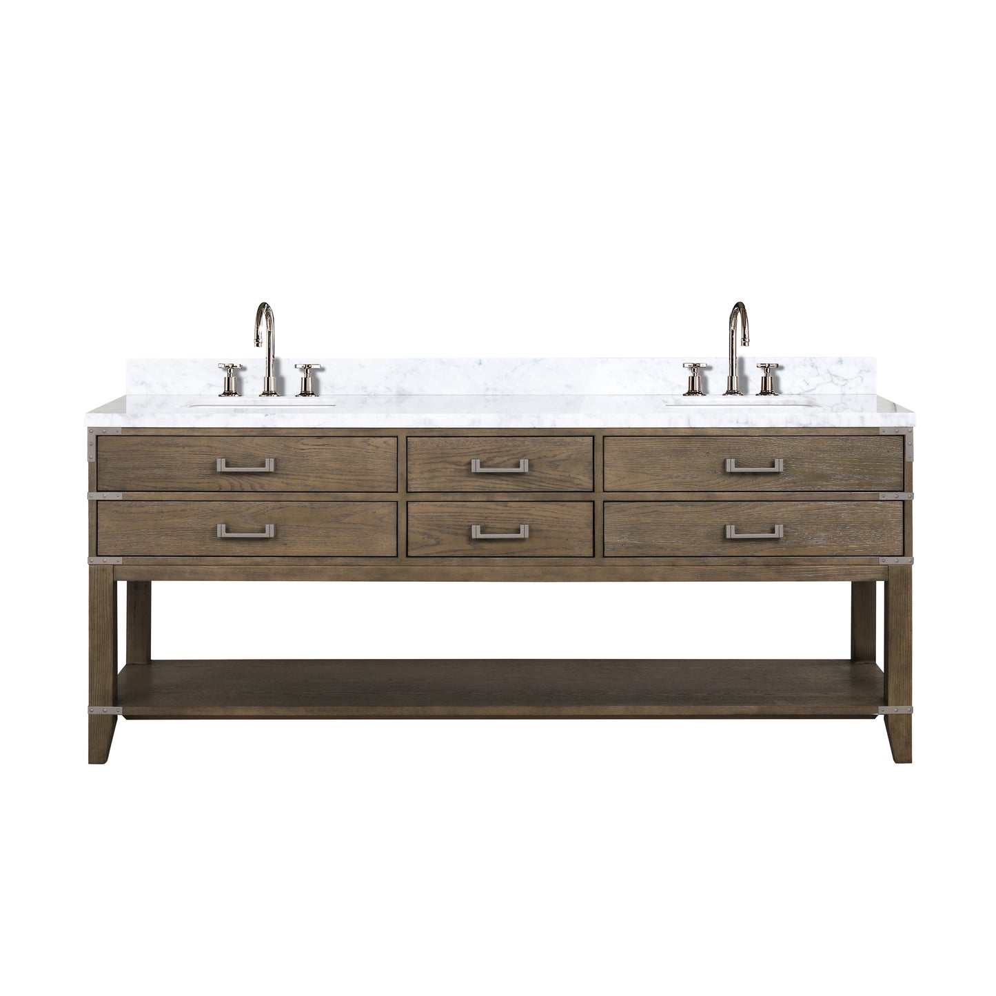 Norwalk 80 in W x 22 in D Grey Oak Double Bath Vanity