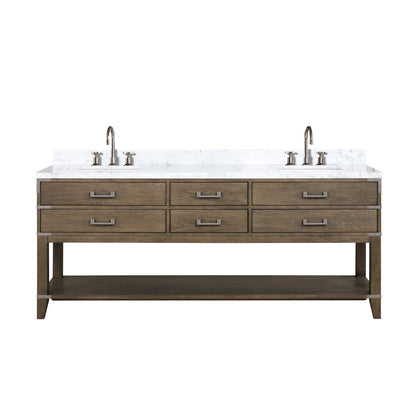 Norwalk 80 in W x 22 in D Grey Oak Double Bath Vanity