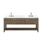 Norwalk 80 in W x 22 in D Grey Oak Double Bath Vanity