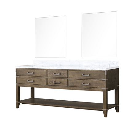 Norwalk 80 in W x 22 in D Grey Oak Double Bath Vanity