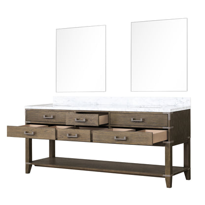 Norwalk 80 in W x 22 in D Grey Oak Double Bath Vanity