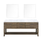 Norwalk 80 in W x 22 in D Grey Oak Double Bath Vanity