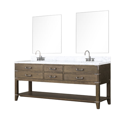 Norwalk 80 in W x 22 in D Grey Oak Double Bath Vanity