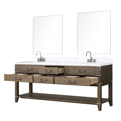 Norwalk 80 in W x 22 in D Grey Oak Double Bath Vanity