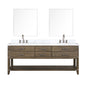 Norwalk 80 in W x 22 in D Grey Oak Double Bath Vanity