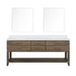 Norwalk 80 in W x 22 in D Grey Oak Double Bath Vanity
