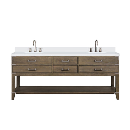 Norwalk 80 in W x 22 in D Grey Oak Double Bath Vanity