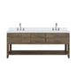 Norwalk 80 in W x 22 in D Grey Oak Double Bath Vanity