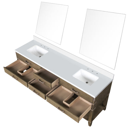 Norwalk 80 in W x 22 in D Grey Oak Double Bath Vanity
