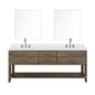 Norwalk 80 in W x 22 in D Grey Oak Double Bath Vanity