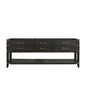 Norwalk 84 in W x 22 in D Black Oak Double Bath Vanity