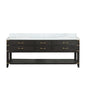 Norwalk 84 in W x 22 in D Black Oak Double Bath Vanity