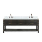 Norwalk 84 in W x 22 in D Black Oak Double Bath Vanity