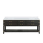 Norwalk 84 in W x 22 in D Black Oak Double Bath Vanity