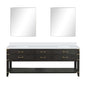 Norwalk 84 in W x 22 in D Black Oak Double Bath Vanity