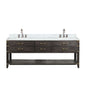 Norwalk 84 in W x 22 in D Brown Oak Double Bath Vanity