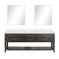 Norwalk 84 in W x 22 in D Brown Oak Double Bath Vanity