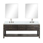 Norwalk 84 in W x 22 in D Brown Oak Double Bath Vanity