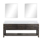 Norwalk 84 in W x 22 in D Brown Oak Double Bath Vanity