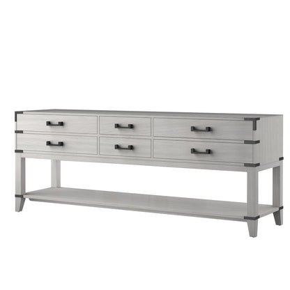 Norwalk 84 in W x 22 in D White Oak Double Bath Vanity