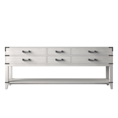 Norwalk 84 in W x 22 in D White Oak Double Bath Vanity