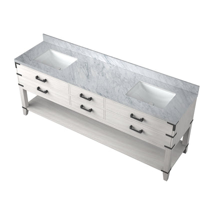 Norwalk 84 in W x 22 in D White Oak Double Bath Vanity