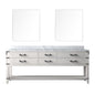 Norwalk 84 in W x 22 in D White Oak Double Bath Vanity