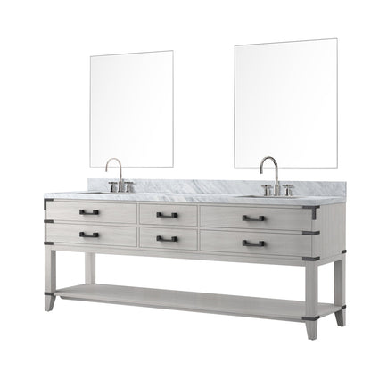 Norwalk 84 in W x 22 in D White Oak Double Bath Vanity