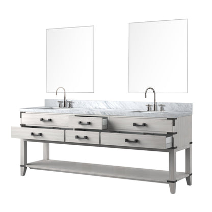 Norwalk 84 in W x 22 in D White Oak Double Bath Vanity