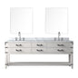 Norwalk 84 in W x 22 in D White Oak Double Bath Vanity