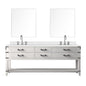 Norwalk 84 in W x 22 in D White Oak Double Bath Vanity