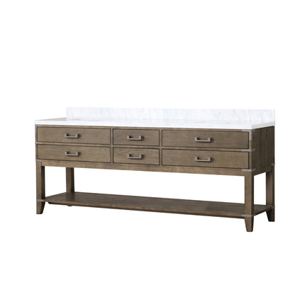 Norwalk 84 in W x 22 in D Grey Oak Double Bath Vanity