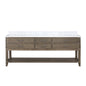 Norwalk 84 in W x 22 in D Grey Oak Double Bath Vanity