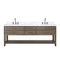Norwalk 84 in W x 22 in D Grey Oak Double Bath Vanity
