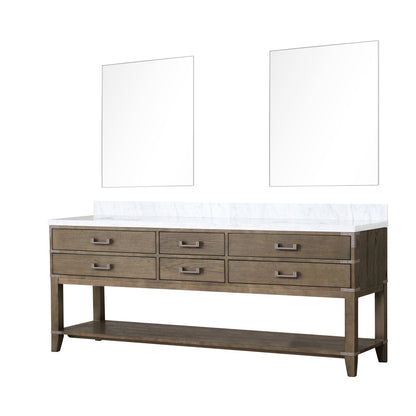 Norwalk 84 in W x 22 in D Grey Oak Double Bath Vanity
