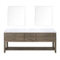 Norwalk 84 in W x 22 in D Grey Oak Double Bath Vanity
