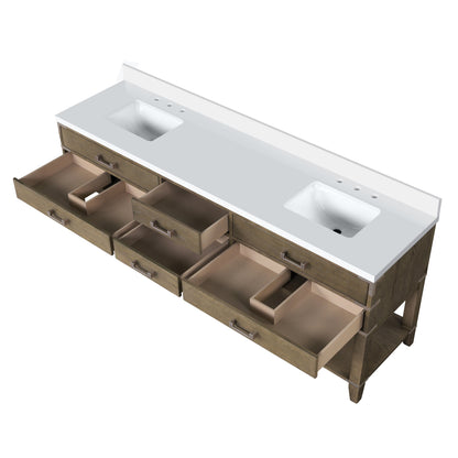 Norwalk 84 in W x 22 in D Grey Oak Double Bath Vanity