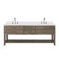 Norwalk 84 in W x 22 in D Grey Oak Double Bath Vanity