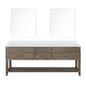 Norwalk 84 in W x 22 in D Grey Oak Double Bath Vanity