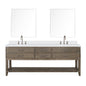 Norwalk 84 in W x 22 in D Grey Oak Double Bath Vanity