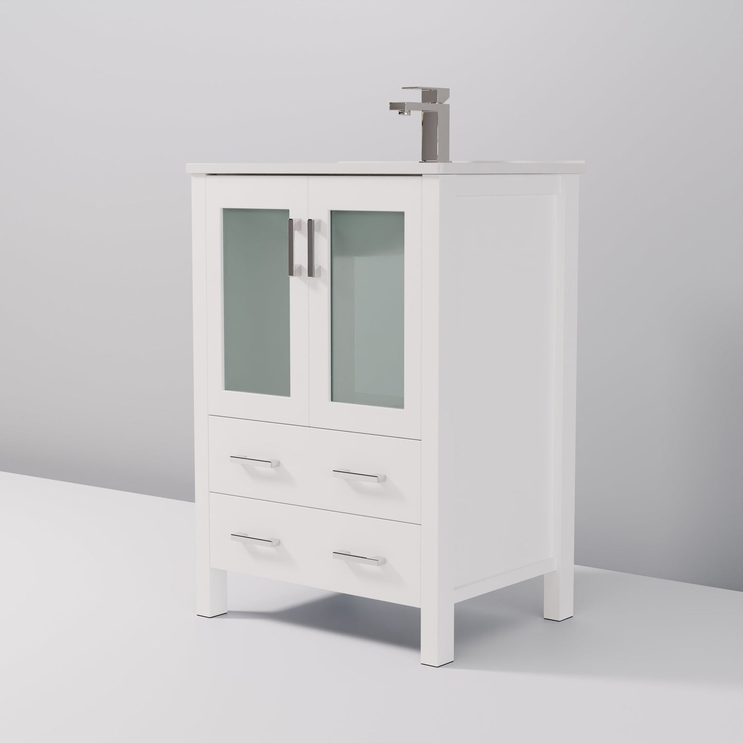 Volez 24 in W x 18.25 in D White Bath Vanity