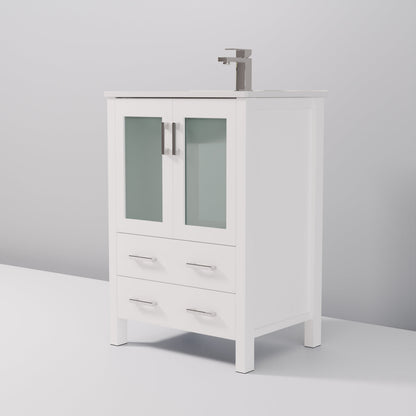 Volez 24 in W x 18.25 in D White Bath Vanity