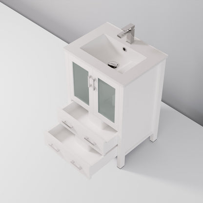 Volez 24 in W x 18.25 in D White Bath Vanity