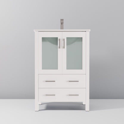 Volez 24 in W x 18.25 in D White Bath Vanity