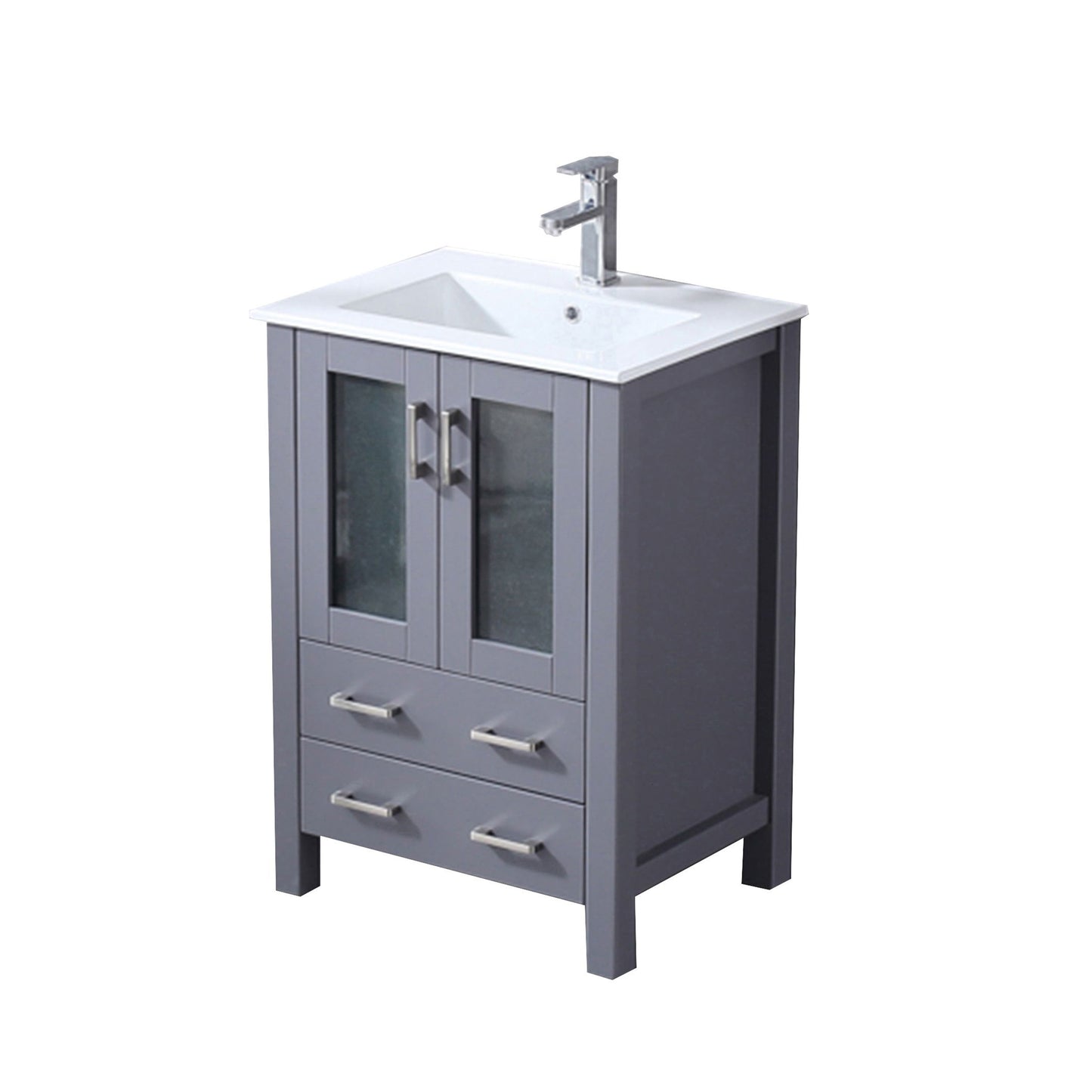 Volez 24 in W x 18.25 in D Dark Grey Bath Vanity